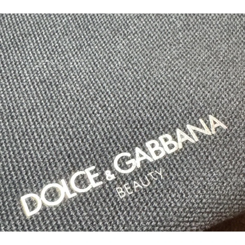 Dolce & Gabbana Beauty Makeup Bag Black Travel Case Toiletry Organizer NEW